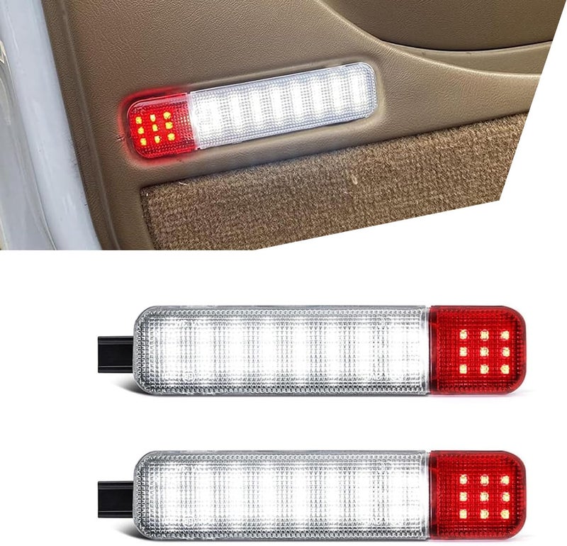 dawfall Pack-2 Car Interior Door LED Light, Super Bright Vehicle Door Panel Courtesy Light, Compatible with Chevrolet, Taher, Silverado, Saaban, GMC, Cadillac, Hummer (White Light) - Image 1